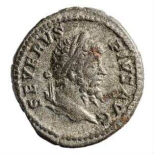Münze, Denar, 206 n. Chr.