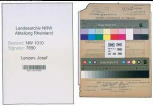 Entnazifizierung Josef Lenzen , geb. 14.09.1908 (Schuhmacher)