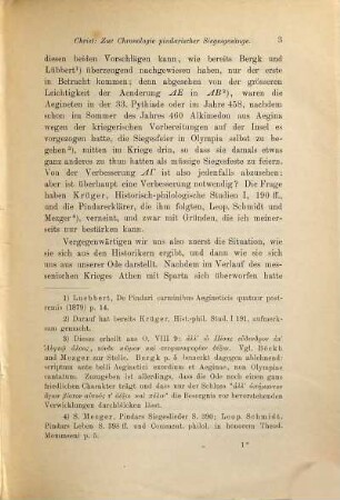 Zur Chronologie pindarischer Siegesgesänge