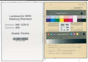 Entnazifizierung Pauline Goebel , geb. 02.02.1899 (Postassistentin)