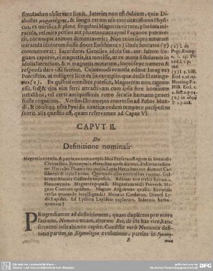 CAPUT II. De Definitione nominali.
