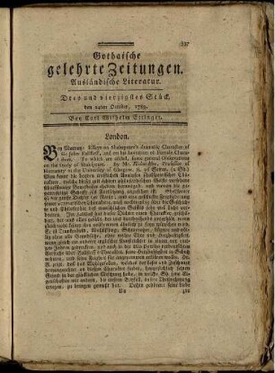 Drey und vierzigstes Stück, den 24ten Oktober, 1789.