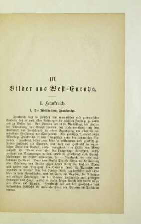 III. Bilder aus West-Europa