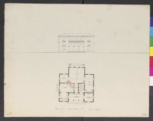 Zweiter Entwurf eines Landhauses für "Mons. Martin Holterman" (Jonsered), erster Plan