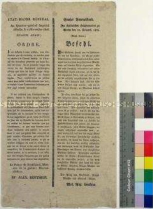 Tagesbefehl der Großen Armee, Berthier
