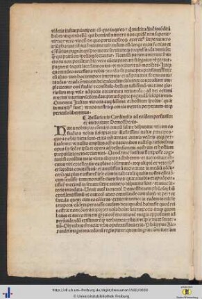 Bessarionis Cardinalis ad eosdem persuasio: ex auctoritate Demosthenis