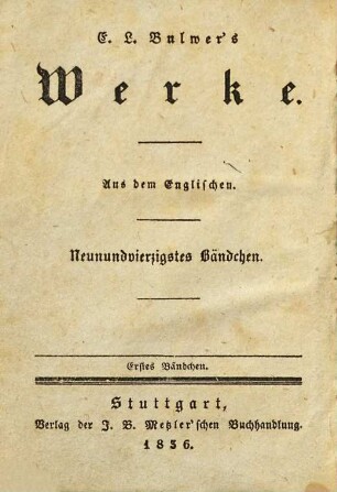 Rienzi : der letzte Tribun ; ein Roman ; in sieben Bändchen, 1