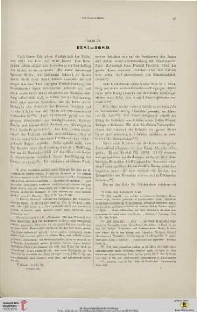 Capitel IV: 1281 - 1689