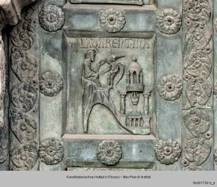 Bronzetür des Westportals : Versuchung Christi