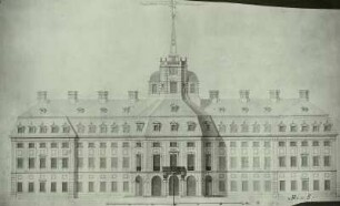 Schloss Hubertusburg in Wermsdorf, Bl. 5: Aufriss Fassade