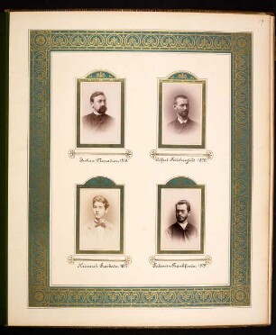 Julius Menadier. 1878, Alfred Feilchenfeld. 1879, Heinrich Swoboda. 1879, Salomon Frankfurter. 1879