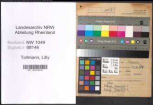 Entnazifizierung Lilly Tollmann , geb. 11.06.1919 (Kauffrau)