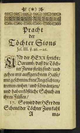 Pracht der Töchter Sions