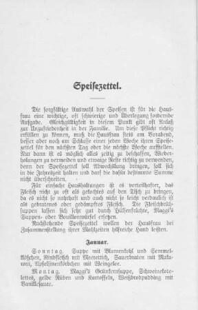 Speisezettel.