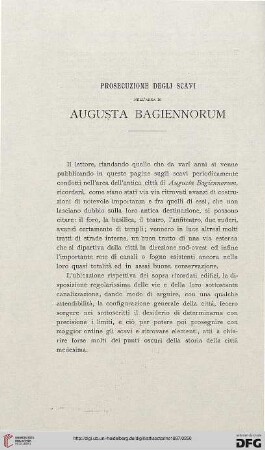 7: Prosecuzione degli scavi nell'area di Augusta Bagiennorum