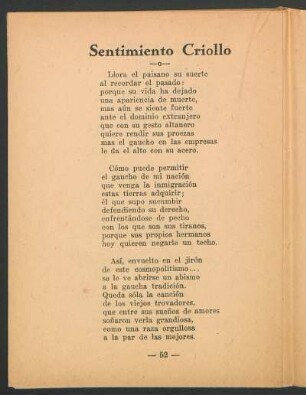 Sentimiento Criollo