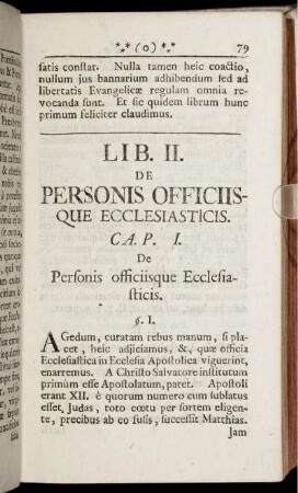 Lib. II. De Personis Officiisque Ecclesiasticis.