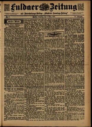Erste Ausgabe vom Dienstag, den 03. März 1903.