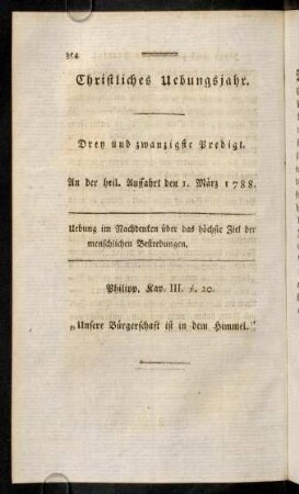 354-368, Drey und zwanzigste Predigt