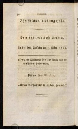 354-368, Drey und zwanzigste Predigt