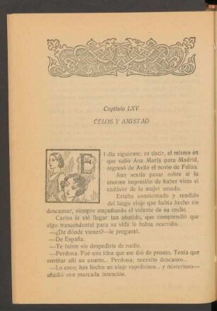 Capítulo LXV - Celos y amistad