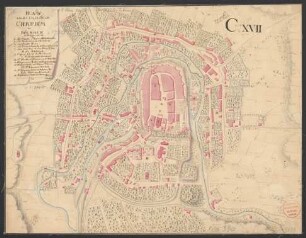 Plan von der Creys Stadt Chrudim in Boehmen