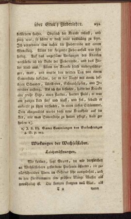 Wirkungen der Wechselfieber.