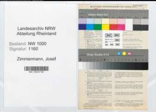 Entnazifizierung Josef Zimmermann, geb. 03.12.1906 (Kaufmann)