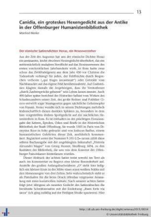 Schwerpunkt: Alte und neue Quellen zur Hexenforschung.