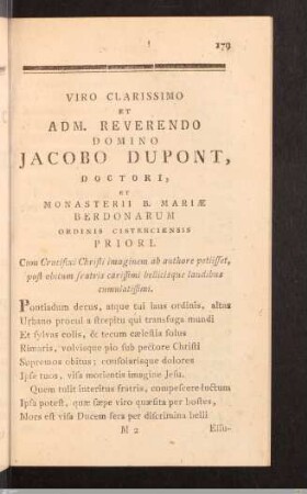 Epistolae. Jacobo Dupont