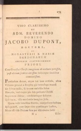 Epistolae. Jacobo Dupont