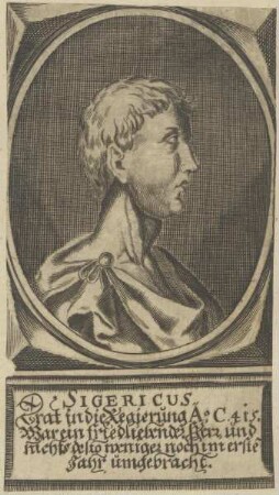 Bildnis von Sigericus, König von Spanien