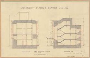 Friedrich Flender Bunker, Schnitt AB, Schnitt CD