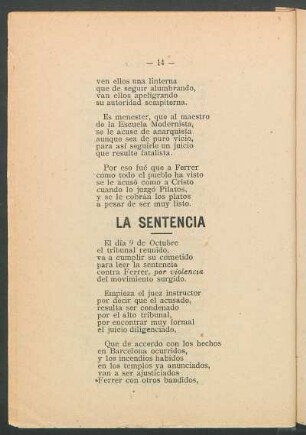La sentencia