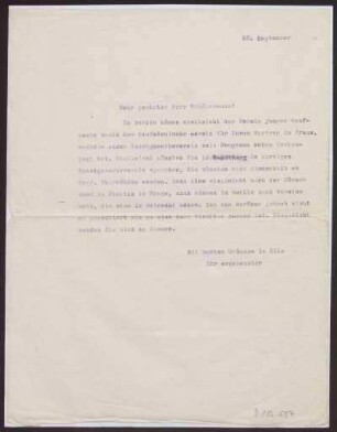 Schreiben an W. Schölermann, Darmstadt (Brief)