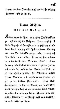 Vierter Abschnitt. Von der Religion.