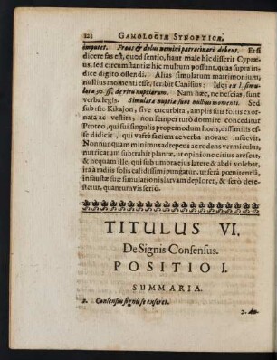 Titulus VI. De SIgnis Consensus