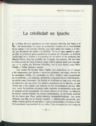 La criolledad en Ipuche