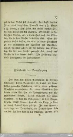 Fortschritte der Dampfheizung