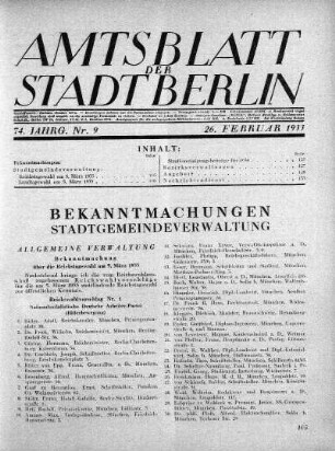 1933,9: Nr. 9, 26. Februar 1933