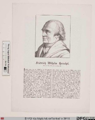 Bildnis Friedrich Wilhelm Herschel (1816 Sir William)