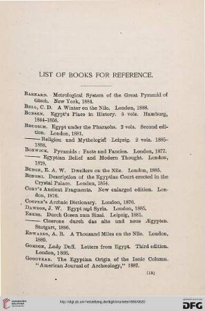 List of books for reference