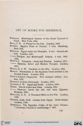 List of books for reference