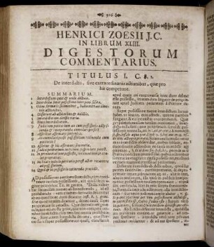 In Librum XLIII. Digestorum Commentarius. - In Librum XLIV. Digestorum Commentarius.