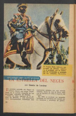 La estrella del Negus : Siluetas de acualidad
