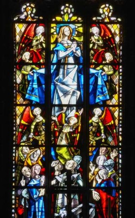 Frankreich. Bretagne. Morbihan. Hennebont. Basilique Notre Dame de Paradis. Buntglasfenster von Max Ingrand
