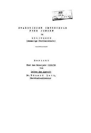 1938/39: Bericht ... - 1938/39