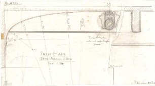Fischer, Theodor; Stuttgart; Gustav-Siegle-Haus - Decke im Vorraum 1. OG (Schnitt)