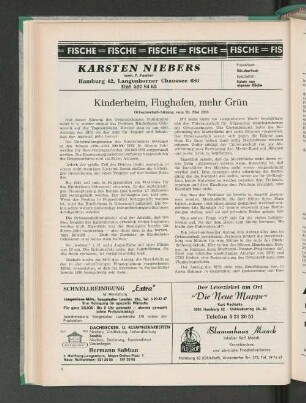 Kinderheim, Flughafen, mehr Grün - Ortsausschuß-Sitzung vom 26. Mai 1975