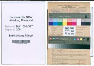 Entnazifizierung Margot Blankenburg , geb. 12.02.1907 (Sekretaerin)